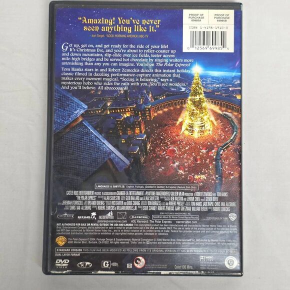 The Polar Express DVD Full Screen Tom Hanks - Picture 3 of 3